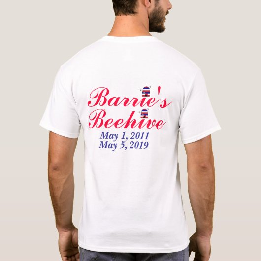 Barries Bienenstock-T - Shirt (Rückseite)