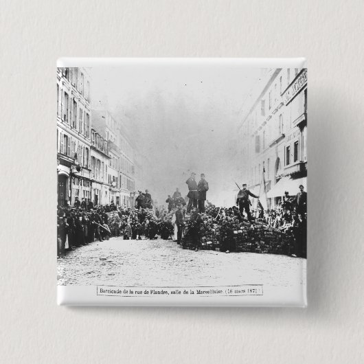 Barrikade in der Rue de Flandre Button (Vorderseite)