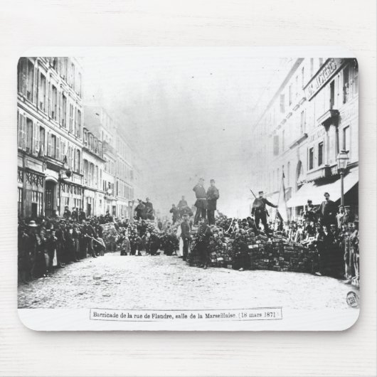 Barrikade in der Rue de Flandre Mousepad (Vorne)
