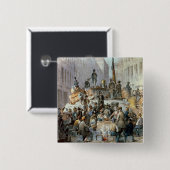 Barrikaden in Marzstrasse, Wien, 1848 Button (Vorne & Hinten)