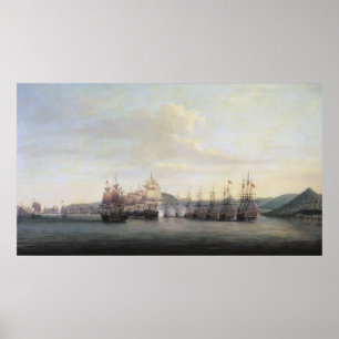 Barrington Aktion bei Sankt Lucia, 1778 Poster