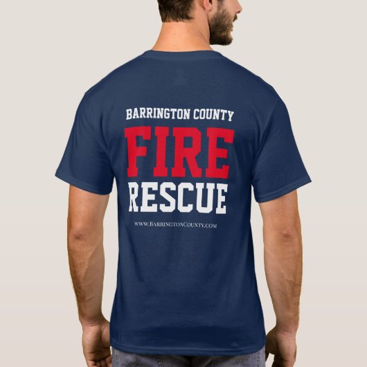 Barrington Landkreis Fire Rescue T - Shirt Classic (Rückseite)