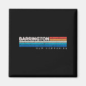 Barrington Nh New Hampshire Retro Design Magnet (Vorne)