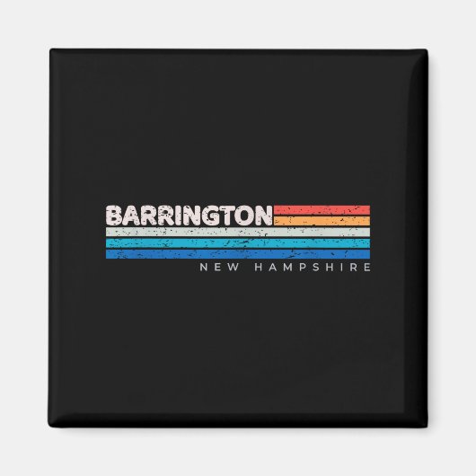 Barrington Nh New Hampshire Retro Design Magnet (Vorne)