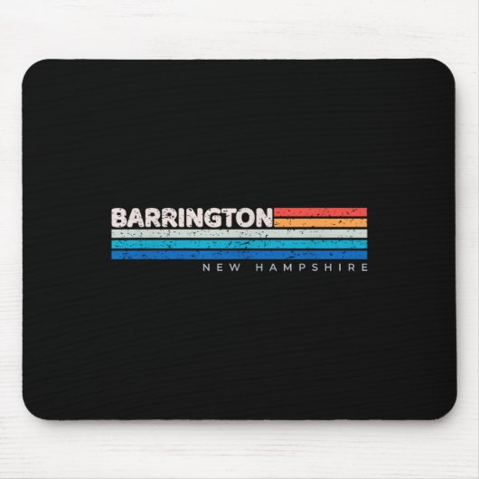 Barrington Nh New Hampshire Retro Design Mousepad (Vorne)