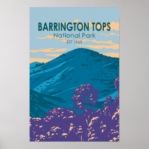 Barrington Tops Nationalpark Australien Vintag Poster
