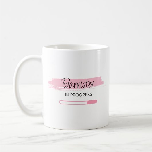Barrister in Arbeit - Personalisiert Kaffeetasse (Links)