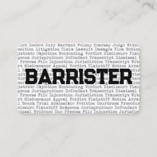 Barrister Legal Words Business Card Visitenkarte