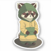 Barron der Raccoon Aufkleber (Vorderseite)