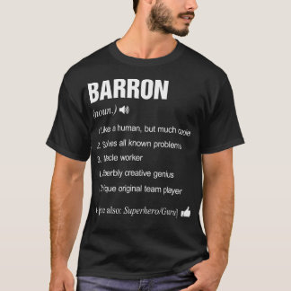 Barron Name Definition bedeutet Familie Funny T-Shirt