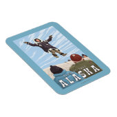 Barrow, Alaska Blanket Toss Vintage Travel Magnet (Rechte Seite)