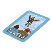 Barrow, Alaska Blanket Toss Vintage Travel Magnet (Linke Seite)