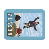 Barrow, Alaska Blanket Toss Vintage Travel Magnet (Horizontal)