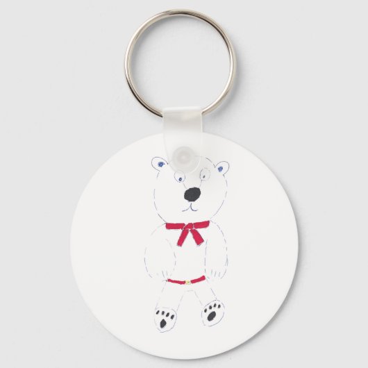Barry Bear Button Keyring Schlüsselanhänger (Vorderseite)