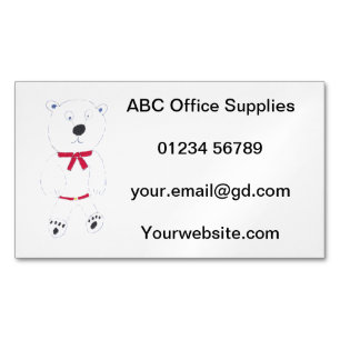 Barry Bear Magnetic Business Card Magnetische Visitenkarte