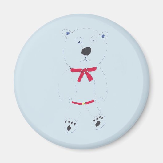 Barry Bear Round Magnet (Vorne)