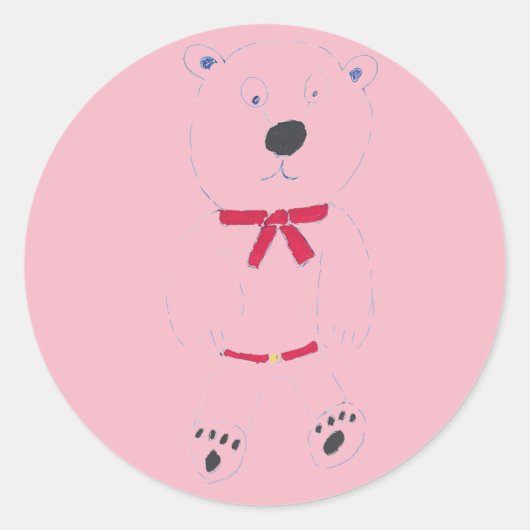 Barry Bear Round Stickers (Vorderseite)