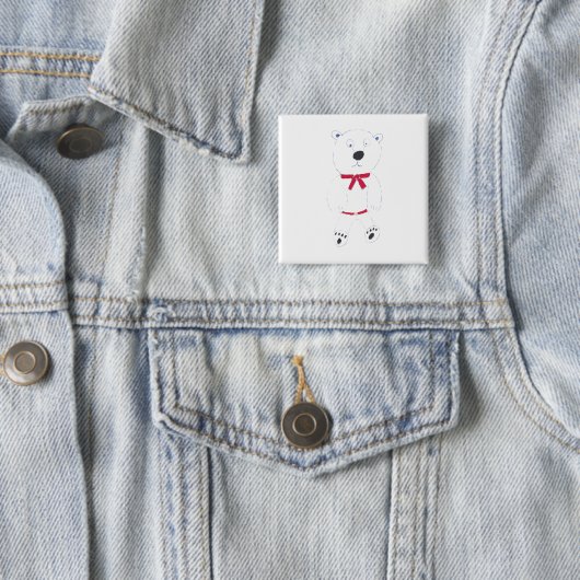 Barry Bear Square Abzeichen Button (Beispiel)