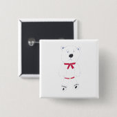 Barry Bear Square Abzeichen Button (Vorne & Hinten)