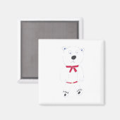 Barry Bear Square Magnet (Vorderseite/Rückseite)