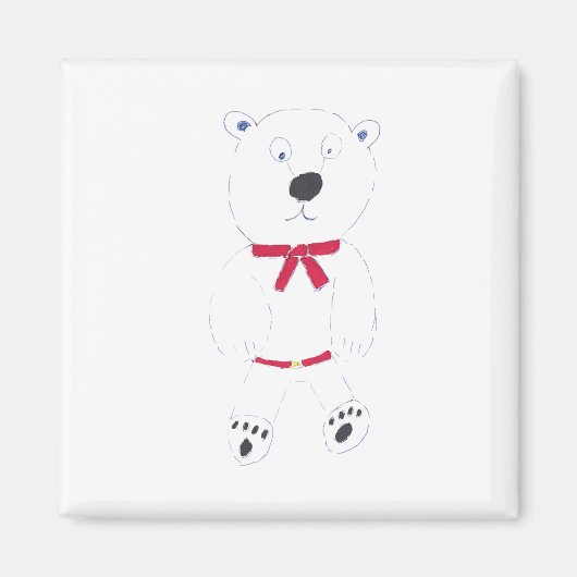Barry Bear Square Magnet (Vorne)
