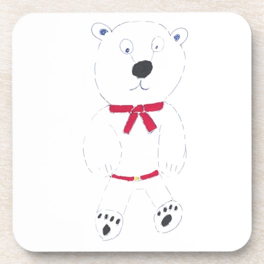 Barry Bear Square Untersetzer (Vorderseite)