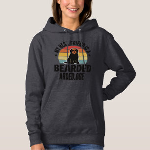 Barry Collie Vintage-Sonnenuntergang-Hundeliebhabe Hoodie