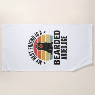 Barry Collie Vintage-Sonnenuntergang-Hundeliebhabe Strandtuch