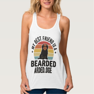 Barry Collie Vintage-Sonnenuntergang-Hundeliebhabe Tank Top