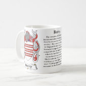 Barry, der Ursprung, Bedeutung und das Wappen Kaffeetasse (Vorderseite Links)