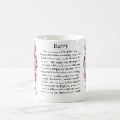 Barry, der Ursprung, Bedeutung und das Wappen Kaffeetasse (Mittel)