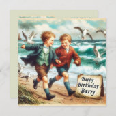 BARRY ~ Geburtstagskarte ~ Spaß am Strand ~ (Vorne/Hinten)