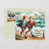 BARRY ~ Geburtstagskarte ~ Spaß am Strand ~ (Vorne/Hinten)