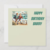 BARRY ~ Geburtstagskarte ~ Spaß am Strand ~ (Rückseite)