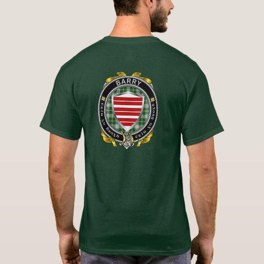 Barry Irish Shield Adult T - Shirt (Rückseite)