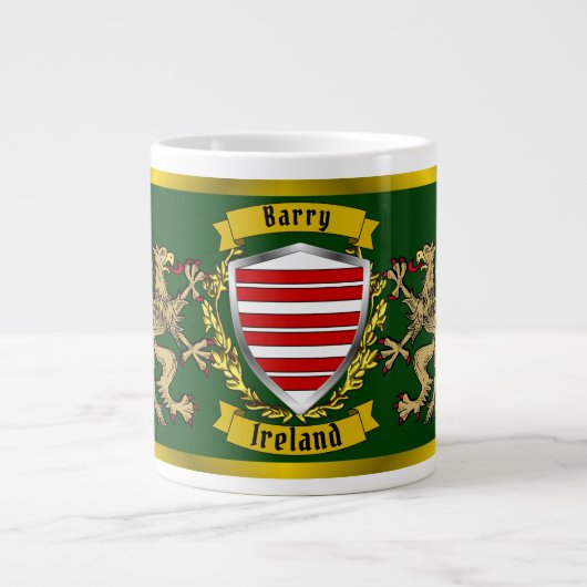 Barry Irish Shield & Griffins Jumbo-Tasse (Vorderseite)