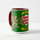 Barry Irish Shield & Griffins Personalisiert Tasse (Vorderseite Links)