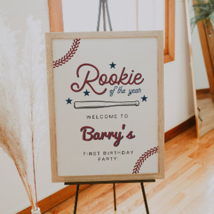 BARRY Rookie des Jahres Baseball Geburtstag Willko Poster