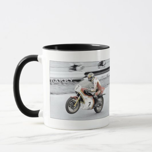 Barry Sheene 2, handgetönte Version Tasse (Links)