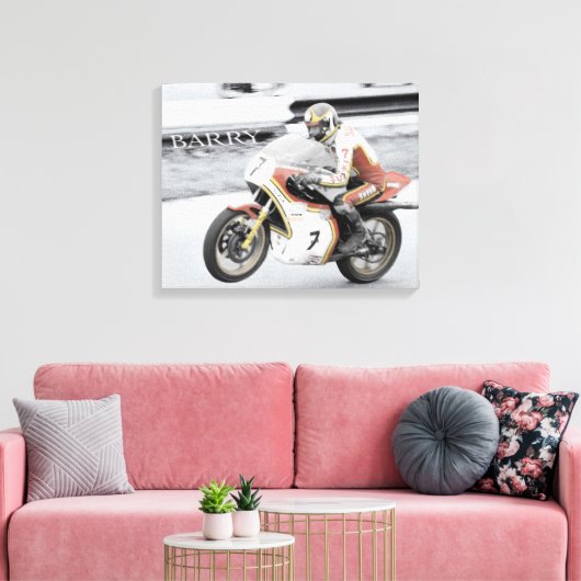 Barry Sheene Leinwanddruck (Insitu (Wohnzimmer))