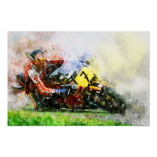 Barry Sheene No.7 Poster (Vorderseite)