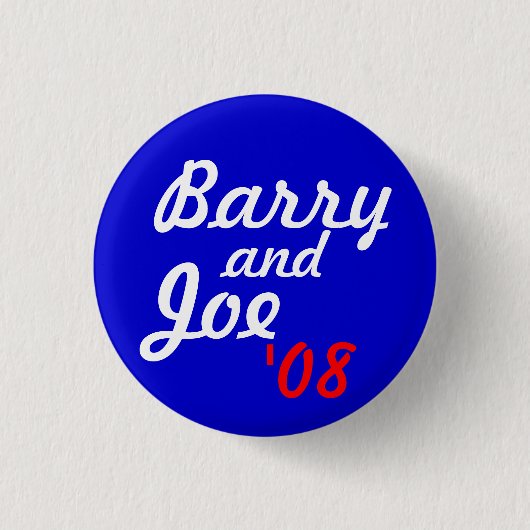 Barry und Joe '08 - besonders angefertigt Button (Vorderseite)