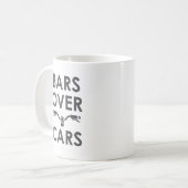 Bars Over Cars - Funny Bicycle und Biking Kaffeetasse (Vorderseite Links)