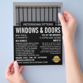 Bars & Shutter, Fensterheber und Türbeschläger Flyer (Hand)