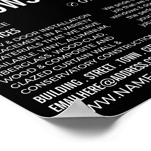 Bars & Shutter, Fensterheber und Türbeschläger Poster (Ecke)