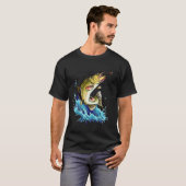 Barsch angeln T-Shirt (Vorne ganz)