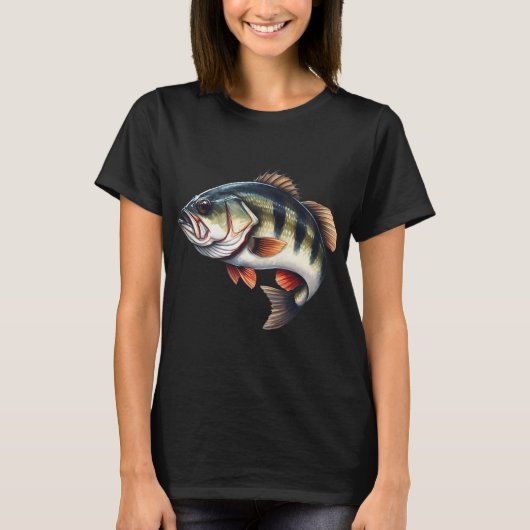 Barsch-Angeln T-Shirt (Vorderseite)