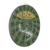 Barsch-Angler-Dartboard Dartscheibe (Vorderseite Links)