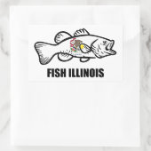 Barsch Illinois Fisch Rechteckiger Aufkleber (Tasche)
