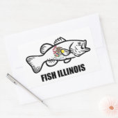 Barsch Illinois Fisch Rechteckiger Aufkleber (Umschlag)